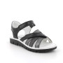 Sandali da bambina nero e grigio con strap Sandali da bambina nero e grigio con strap