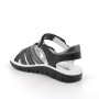 Sandali da bambina nero e grigio con strap Sandali da bambina nero e grigio con strap