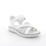 Sandali da bambina bianco e argento con strap Sandali da bambina bianco e argento con strap