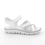 Sandale pour fille blanc et argent avec velcro Sandale pour fille blanc et argent avec velcro