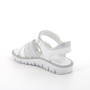 Sandali da bambina bianco e argento con strap Sandali da bambina bianco e argento con strap
