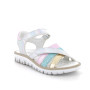 Sandals for girls silver and sky blue with velcro Sandals for girls silver and sky blue with velcro