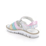 Sandals for girls silver and sky blue with velcro Sandals for girls silver and sky blue with velcro