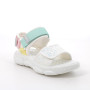Sandale pour fille blanc et turquoise avec velcro Sandale pour fille blanc et turquoise avec velcro