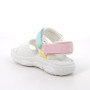 Sandale pour fille blanc et turquoise avec velcro Sandale pour fille blanc et turquoise avec velcro