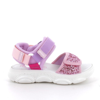Sandale pour fille rose et violet avec velcro Sandale pour fille rose et violet avec velcro