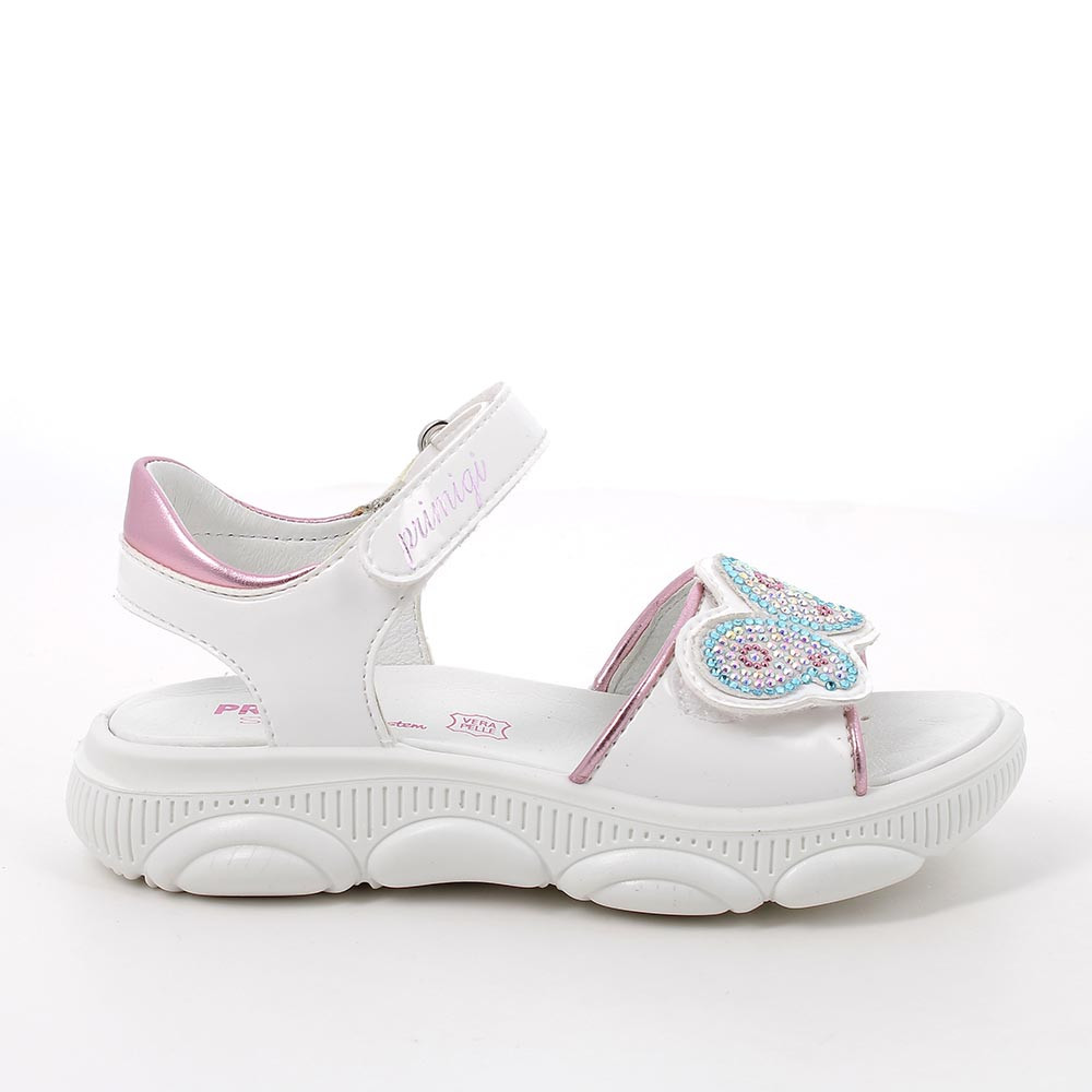 Sandalia para niña blanco con velcro
