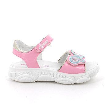 Sandalia para niña rosa con velcro Sandalia para niña rosa con velcro