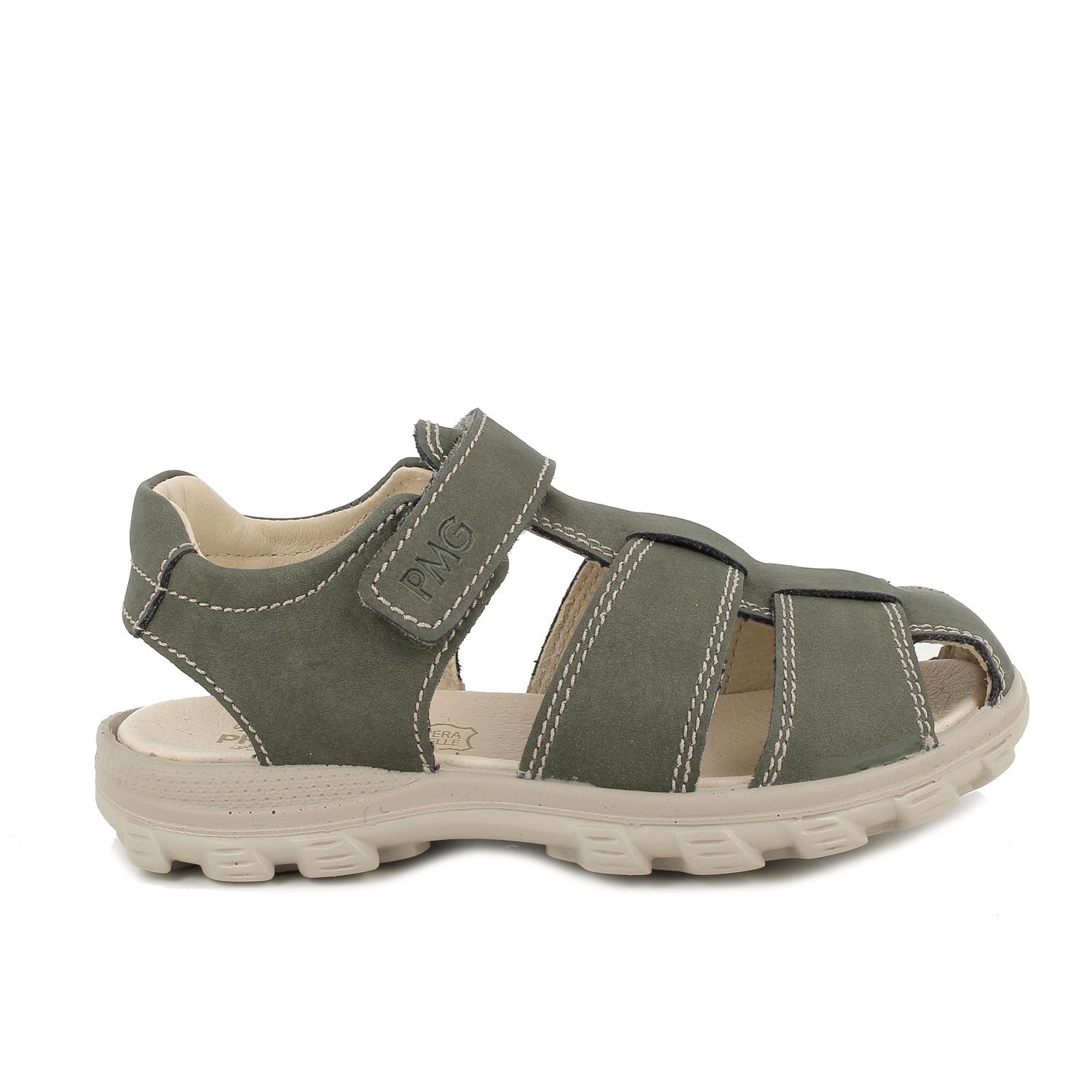 Sandalia para niño verde con velcro