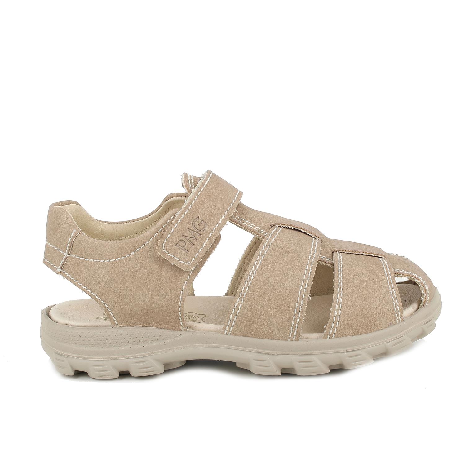 Sandalia para niño beige con velcro