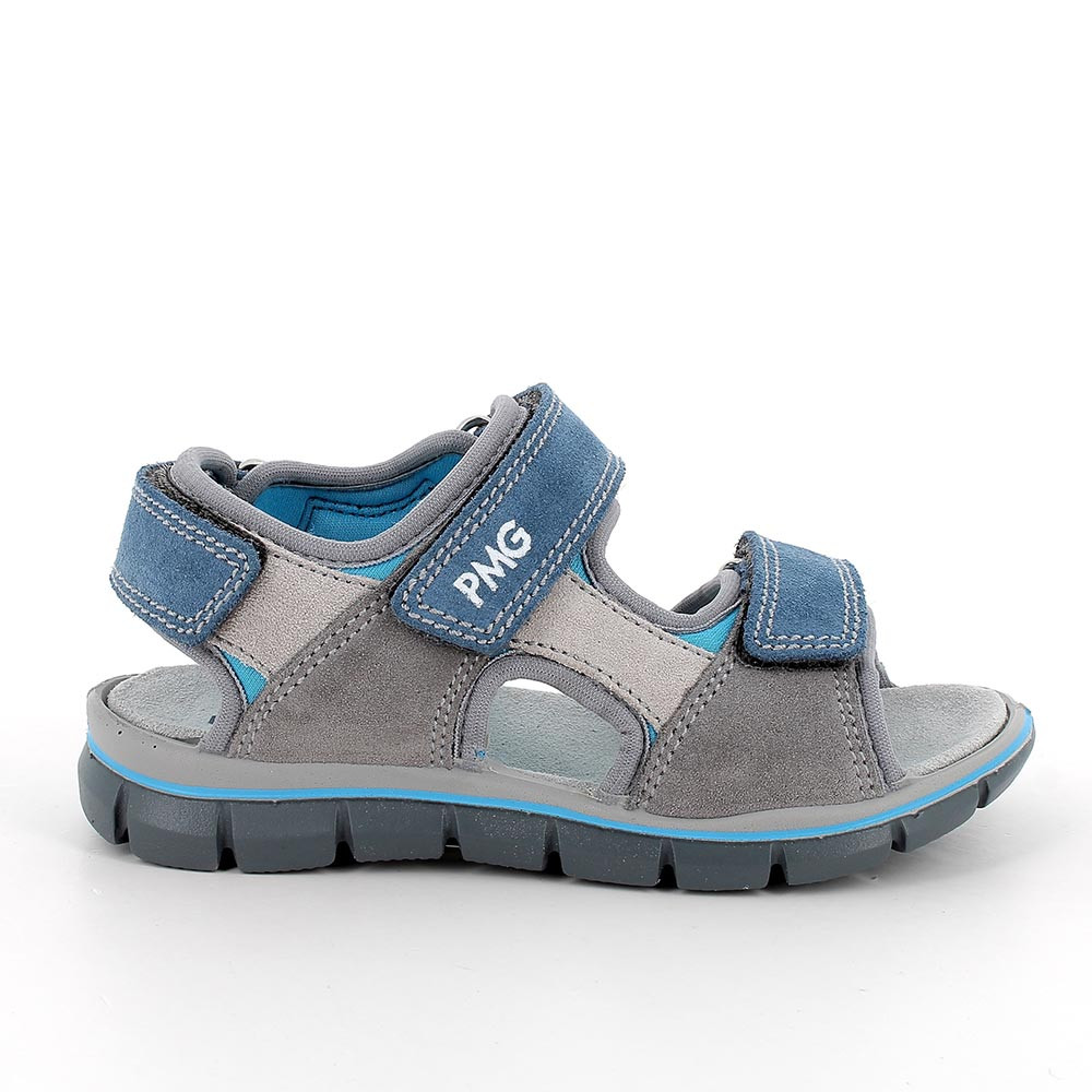 Sandals for boys grey and sky blue with velcro