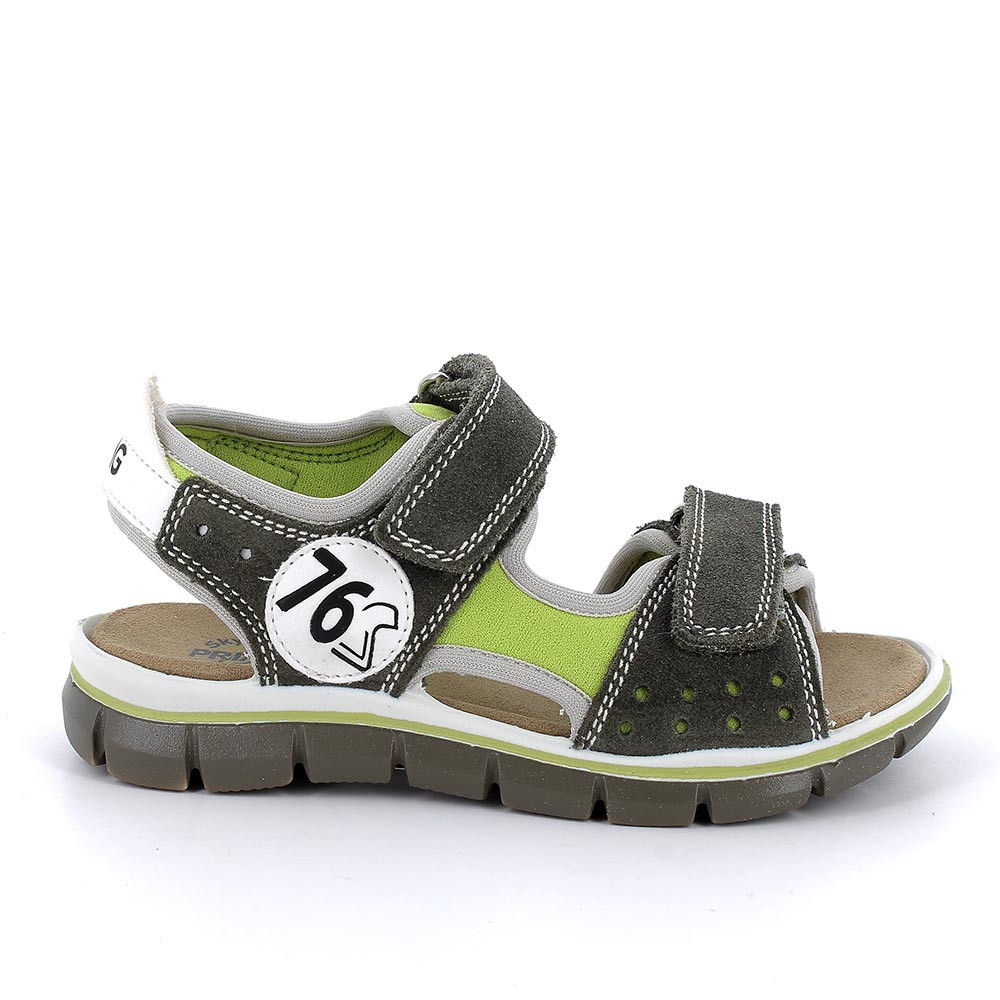 Sandale pour garçon vert avec velcro