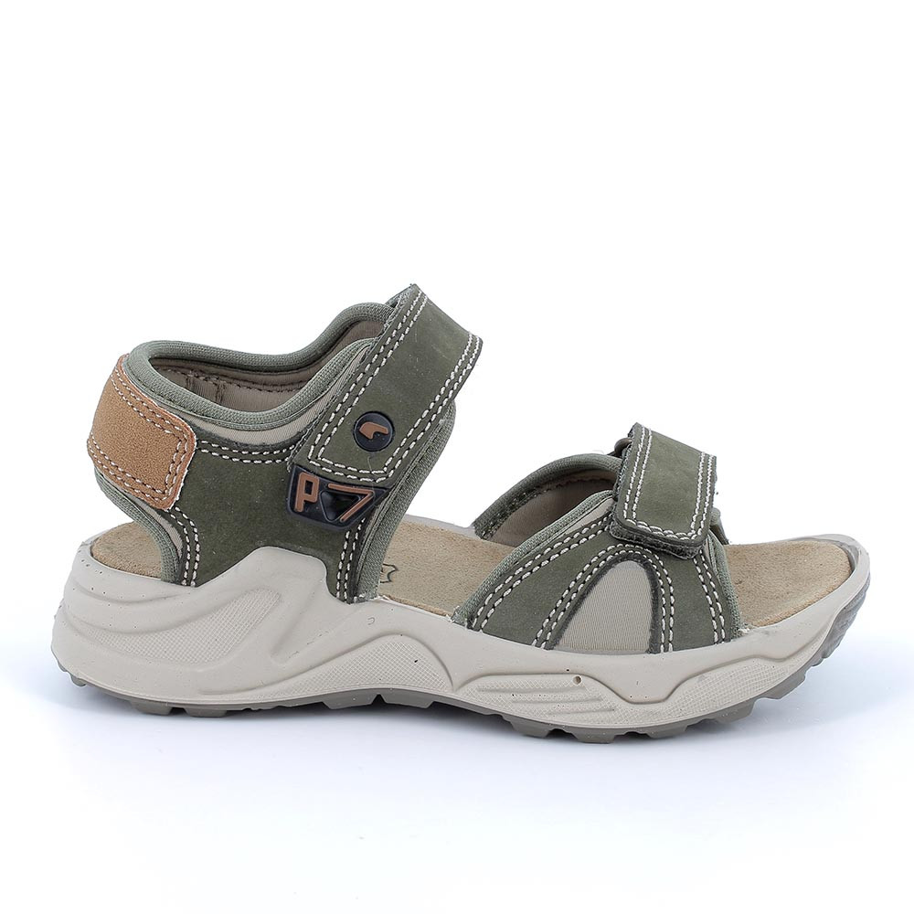 Sandals for boys green with velcro