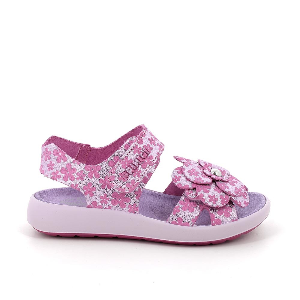 Кожаные сандалии для девочек,сиреневый