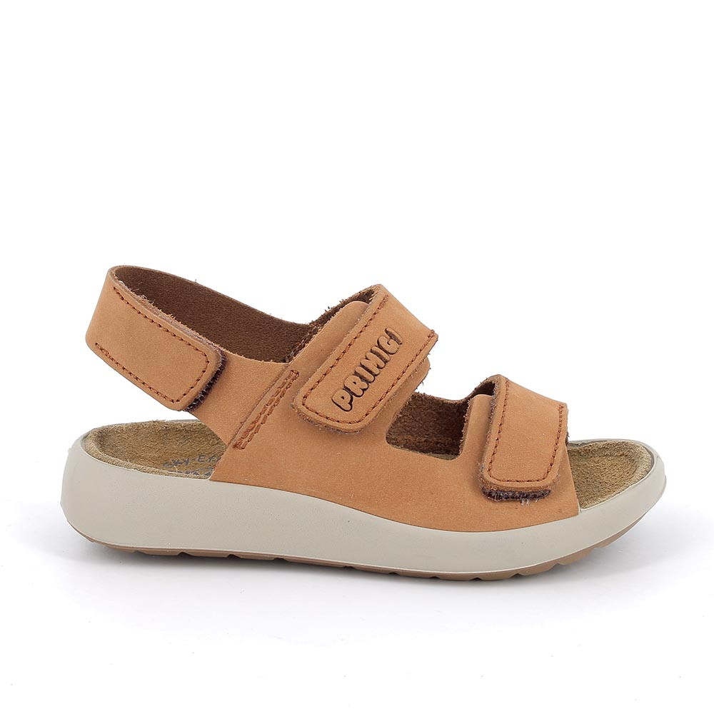 Sandale pour garçon brun avec velcro