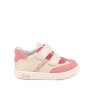 Deportivo para niña beige y rosa con velcro Deportivo para niña beige y rosa con velcro