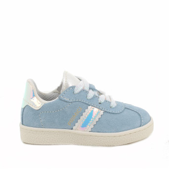 Sneaker pour fille bleu clair avec zip Sneaker pour fille bleu clair avec zip