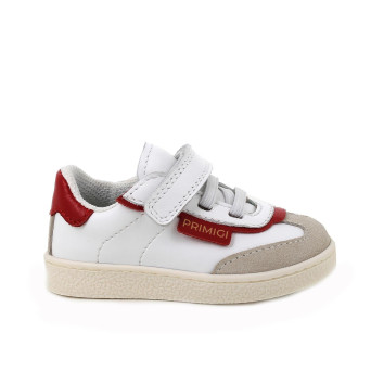 Sneakers for boys white and red with velcro Sneakers for boys white and red with velcro