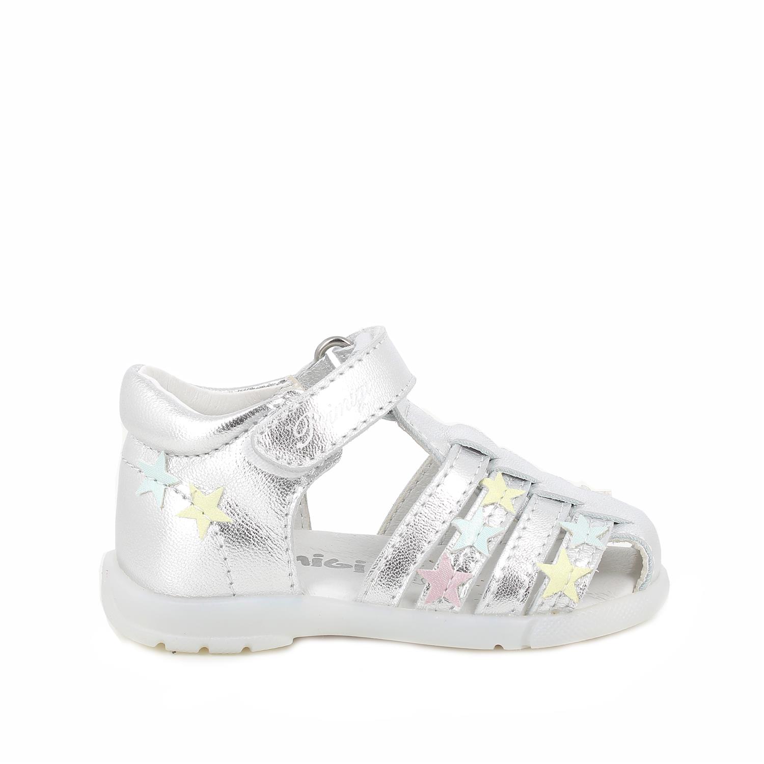 Sandale pour fille argent avec velcro