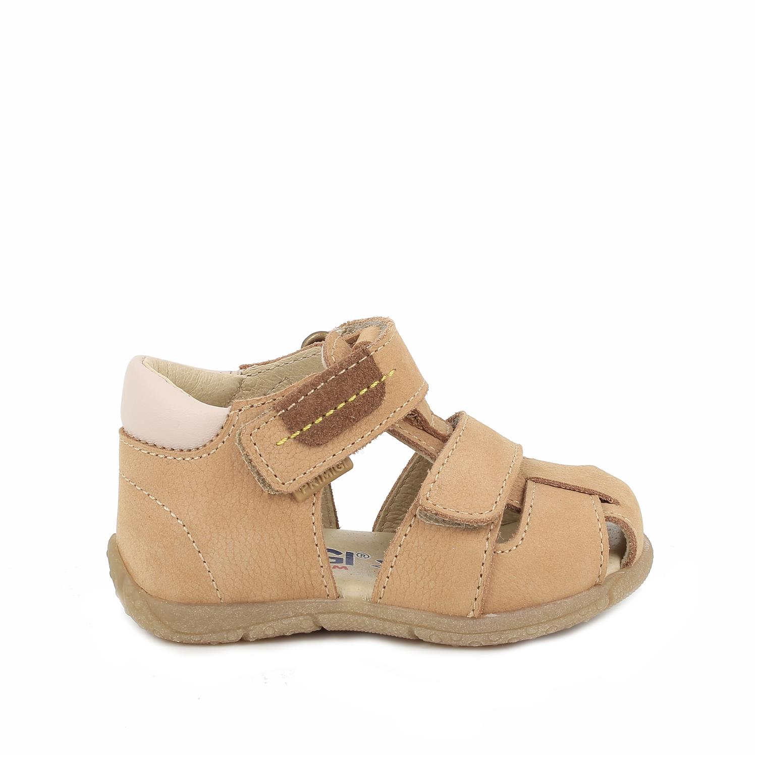 Sandals for boys beige and brown with velcro