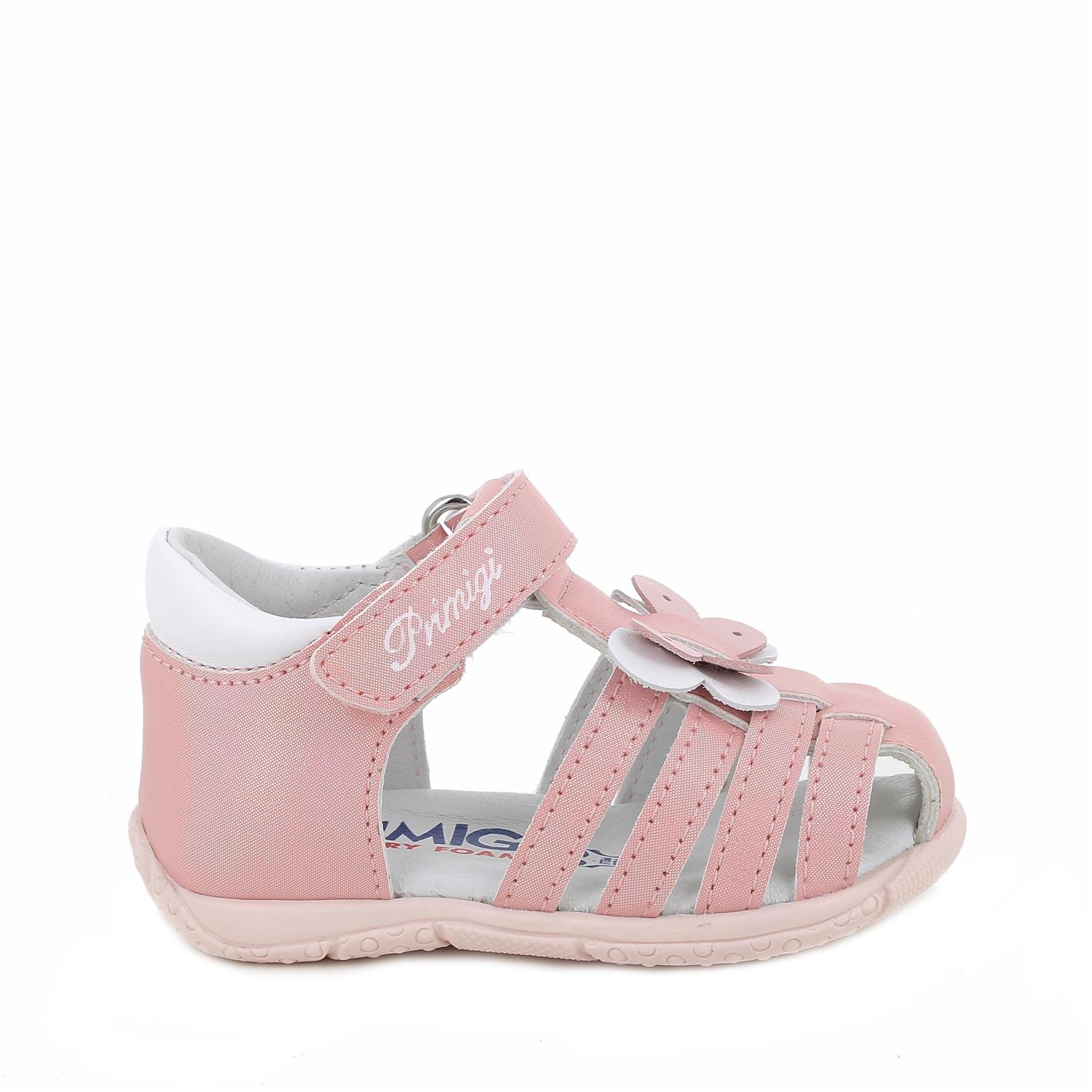 Sandals for girls pink with velcro