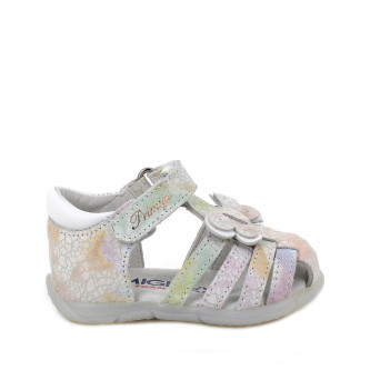 Sandalia para niña rosa y celeste con velcro Sandalia para niña rosa y celeste con velcro