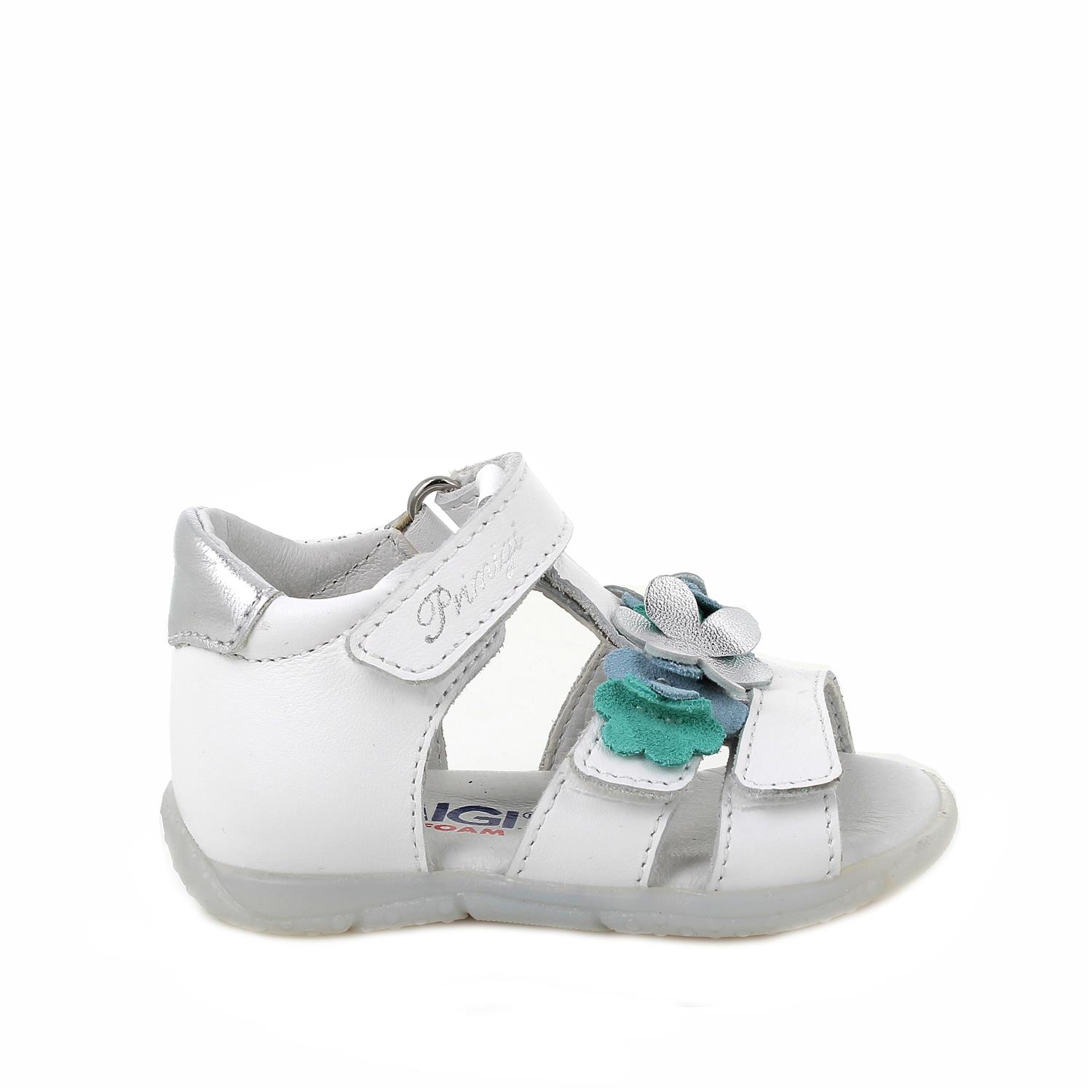 Sandals for girls white with velcro