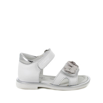 Sandalia para niña blanco con velcro Sandalia para niña blanco con velcro
