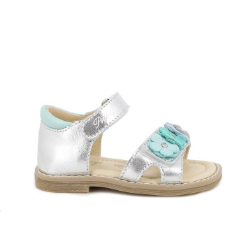 Кожаные сандалии для девочек,серебряный Кожаные сандалии для девочек,серебряный