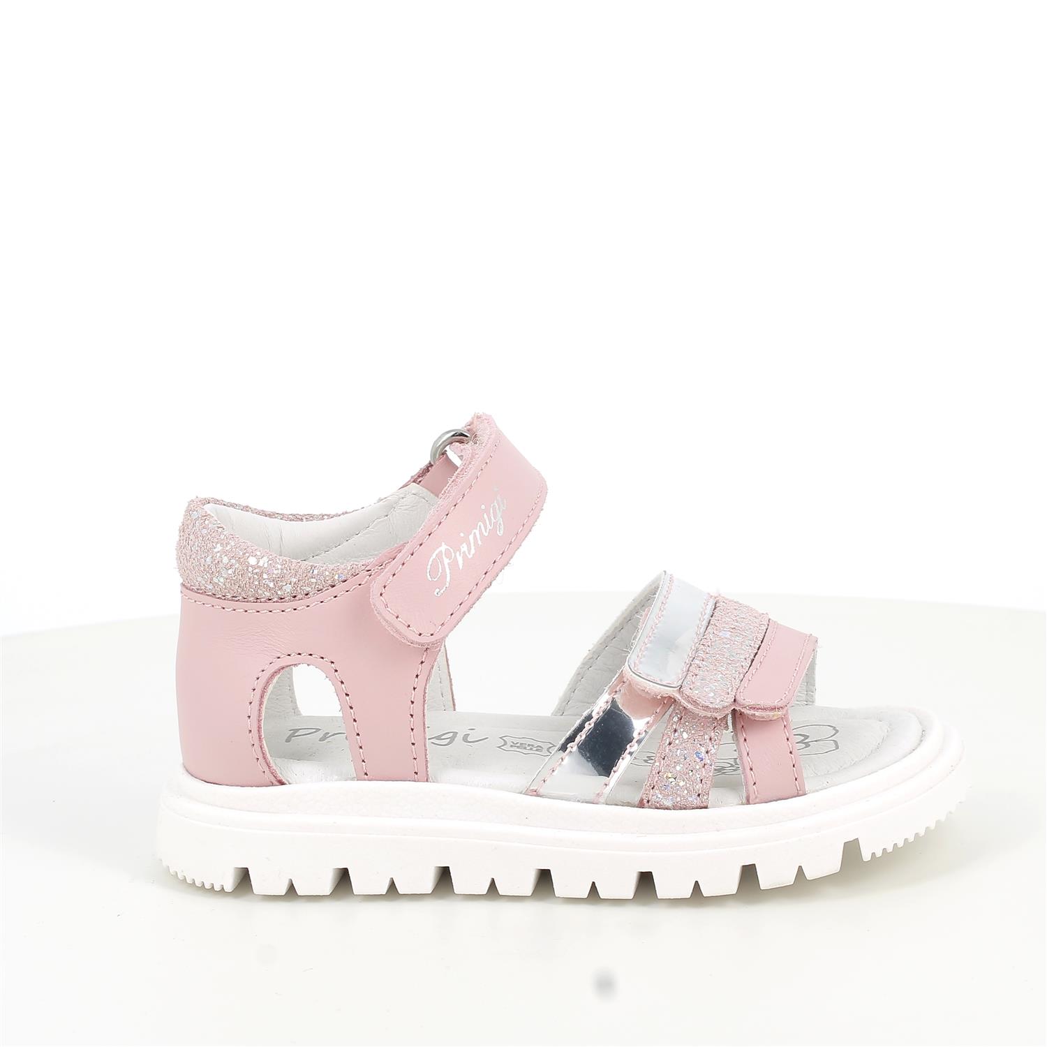 Sandali da bambina rosa con strap