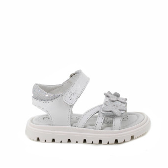 Sandalia para niña blanco con velcro Sandalia para niña blanco con velcro