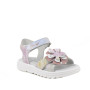 Sandalia para niña blanco y rosa con velcro Sandalia para niña blanco y rosa con velcro