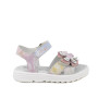 Sandalia para niña blanco y rosa con velcro Sandalia para niña blanco y rosa con velcro