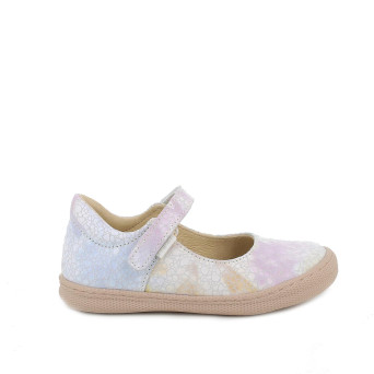 Ballerine pour fille beige et vert avec velcro Ballerine pour fille beige et vert avec velcro