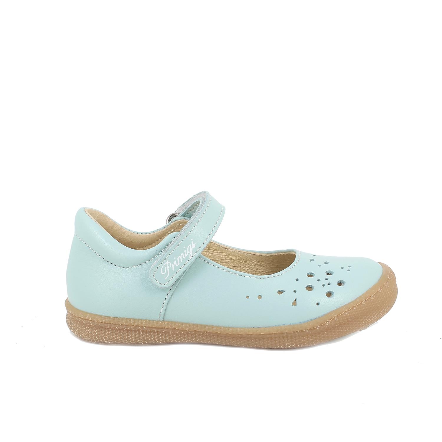 Ballerine pour fille vert avec velcro