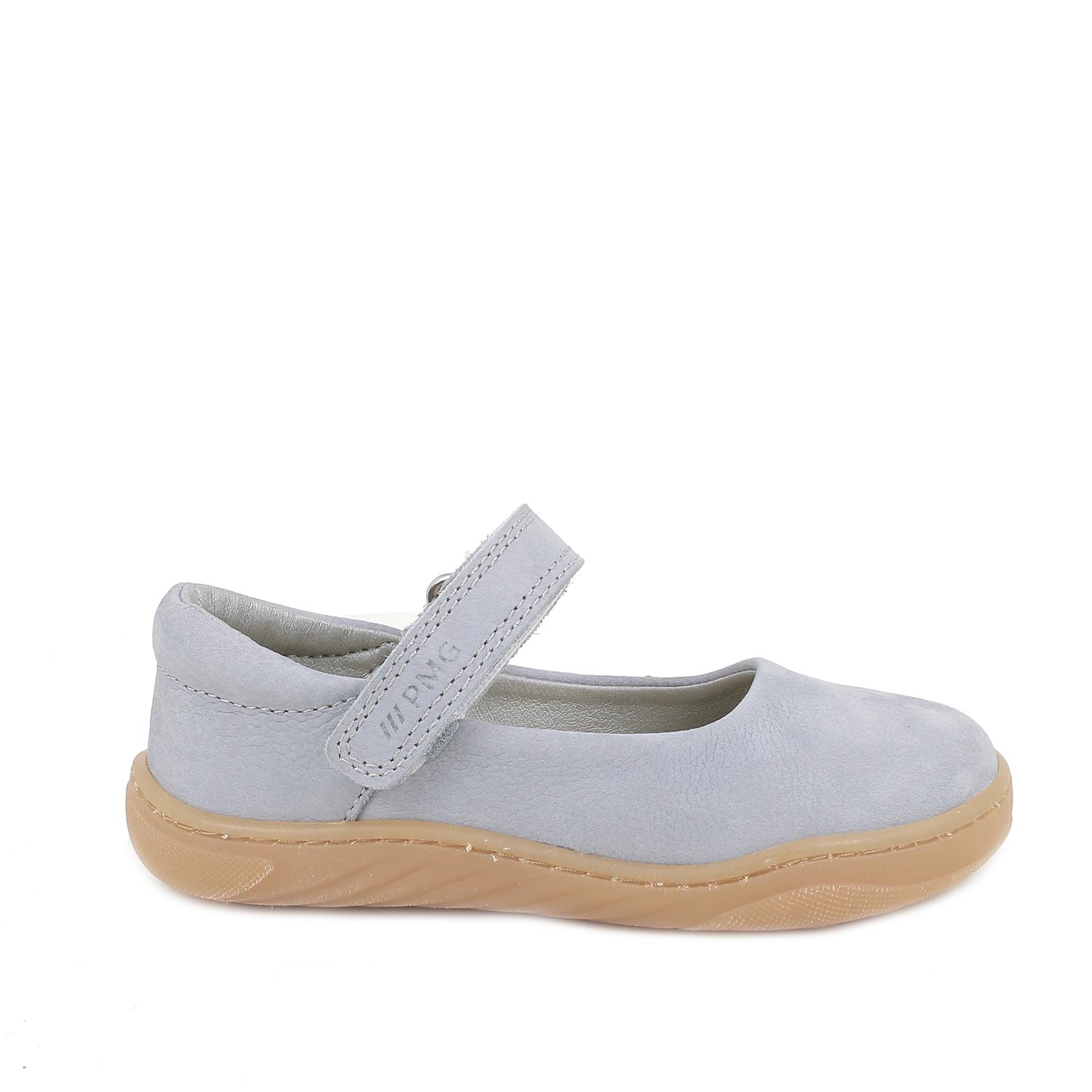 Ballerine pour fille gris avec velcro