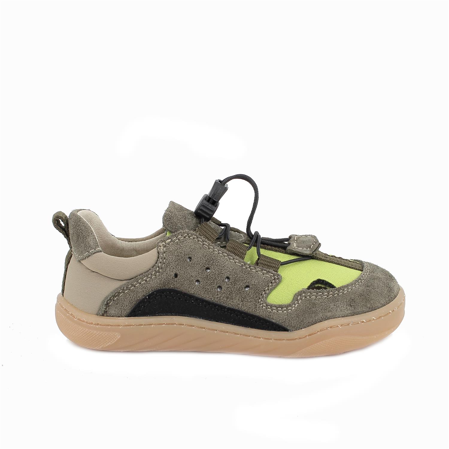 Sneakers for boys green with laces