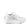 Deportivo para niña blanco con cremallera Deportivo para niña blanco con cremallera