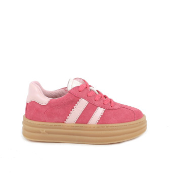 Deportivo para niña fucsia y rosa con cremallera Deportivo para niña fucsia y rosa con cremallera