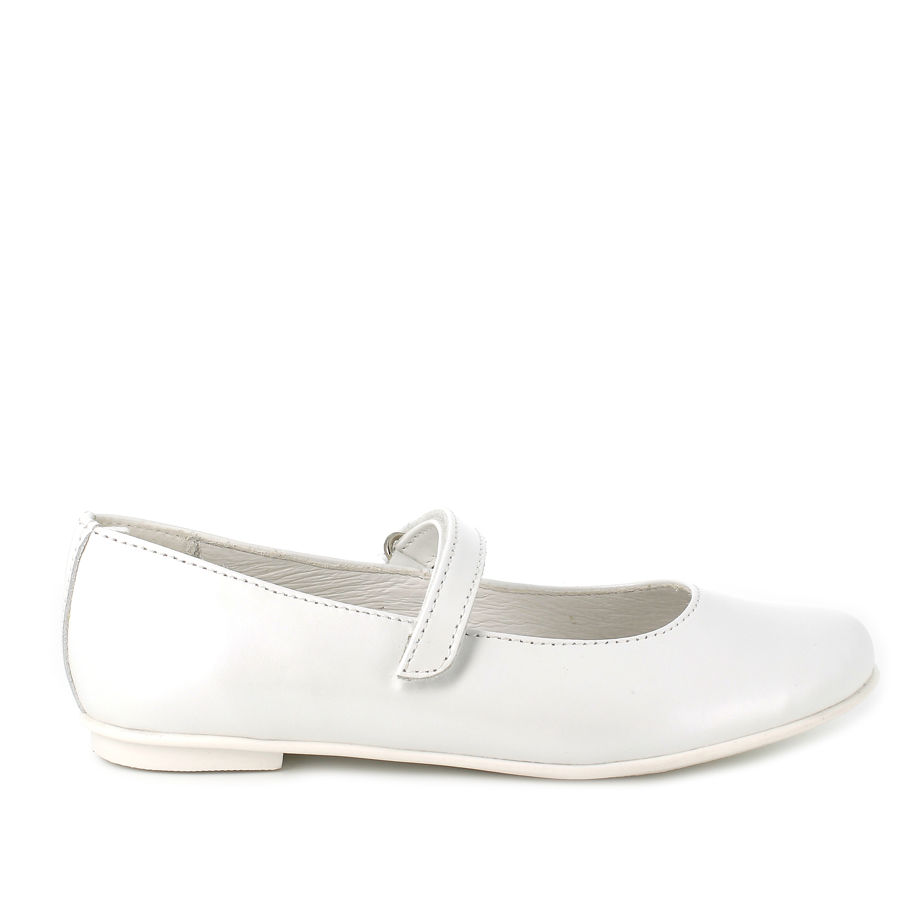 Ballerine da bambina bianco con strap