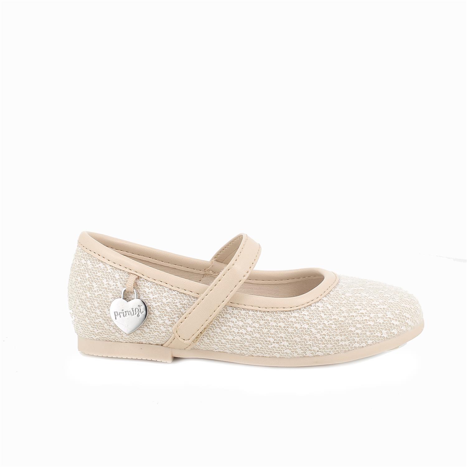 Mary jane shoes for girls beige with velcro