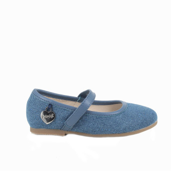 Bailarina para niña azul con velcro Bailarina para niña azul con velcro