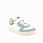 Sneakers da bambino bianco e verde con strap Sneakers da bambino bianco e verde con strap