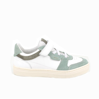 Sneakers for boys white and green with velcro Sneakers for boys white and green with velcro