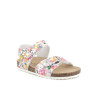 Sandalia para niña blanco y fucsia con velcro Sandalia para niña blanco y fucsia con velcro