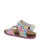 Sandale pour fille rose et fuxia avec velcro Sandale pour fille rose et fuxia avec velcro