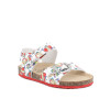 Sandalia para niña blanco y rojo con velcro Sandalia para niña blanco y rojo con velcro