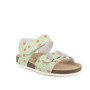 Sandalia para niña verde y rojo con velcro Sandalia para niña verde y rojo con velcro