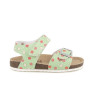 Sandalia para niña verde y rojo con velcro Sandalia para niña verde y rojo con velcro