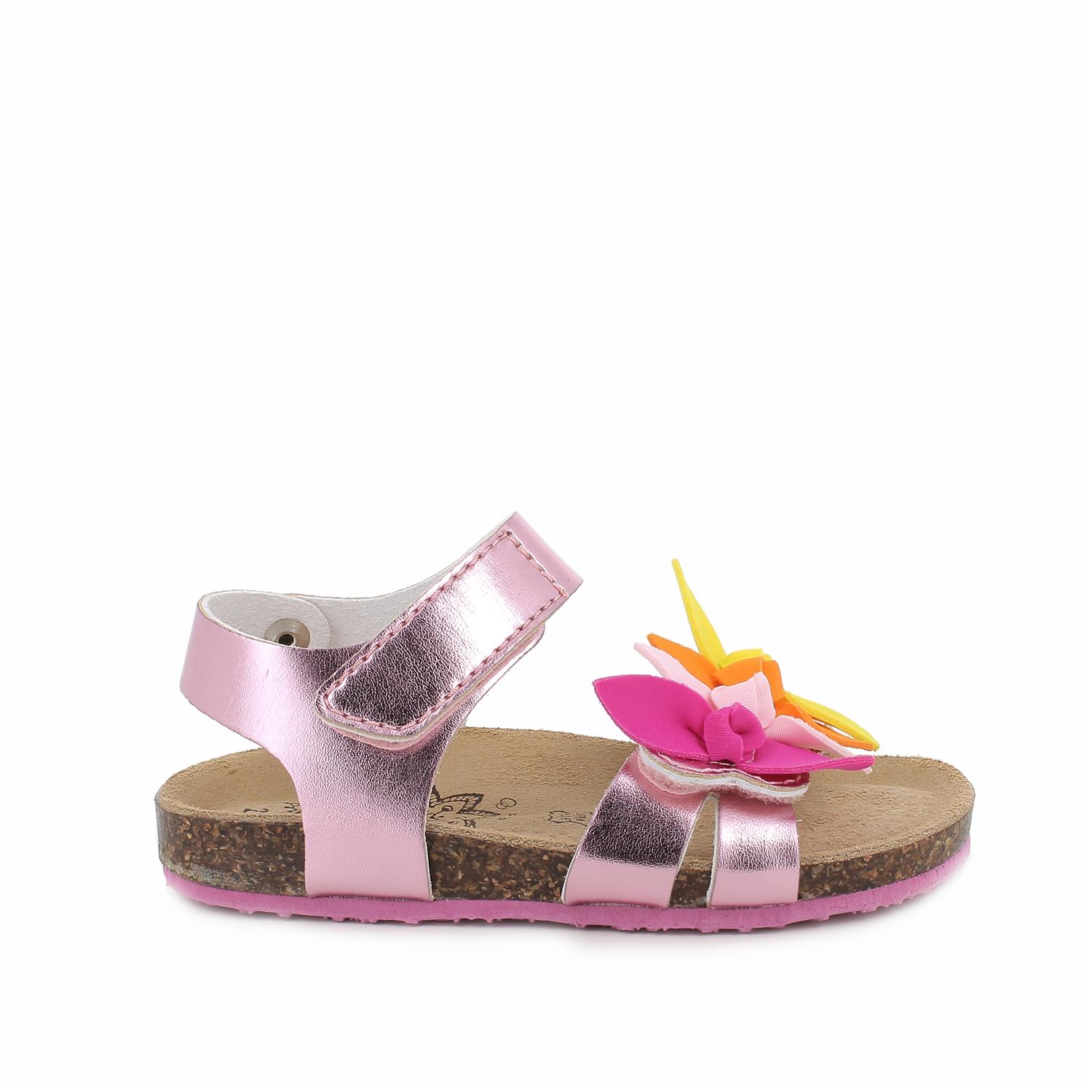 Sandale pour fille rose avec velcro